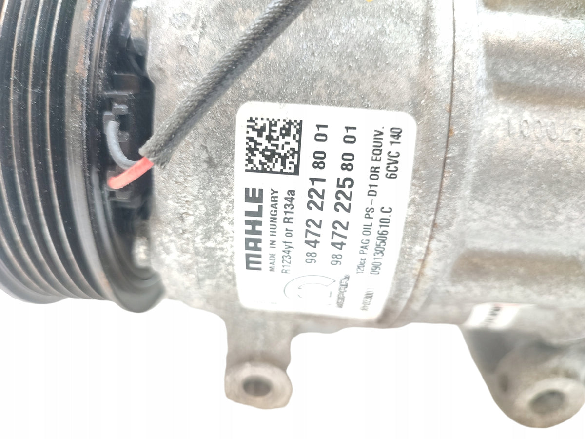 AIR CONDITIONING COMPRESSOR OPEL ASTRA L 1.2 T 131HP 96kW 9847222180 9847222580