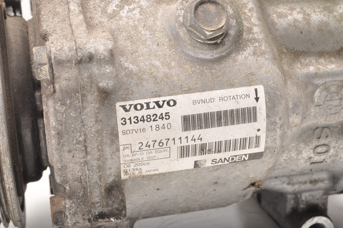 AIR CONDITIONING COMPRESSOR VOLVO C30 S40 II C70 V50 1.6 8V D2 31348245