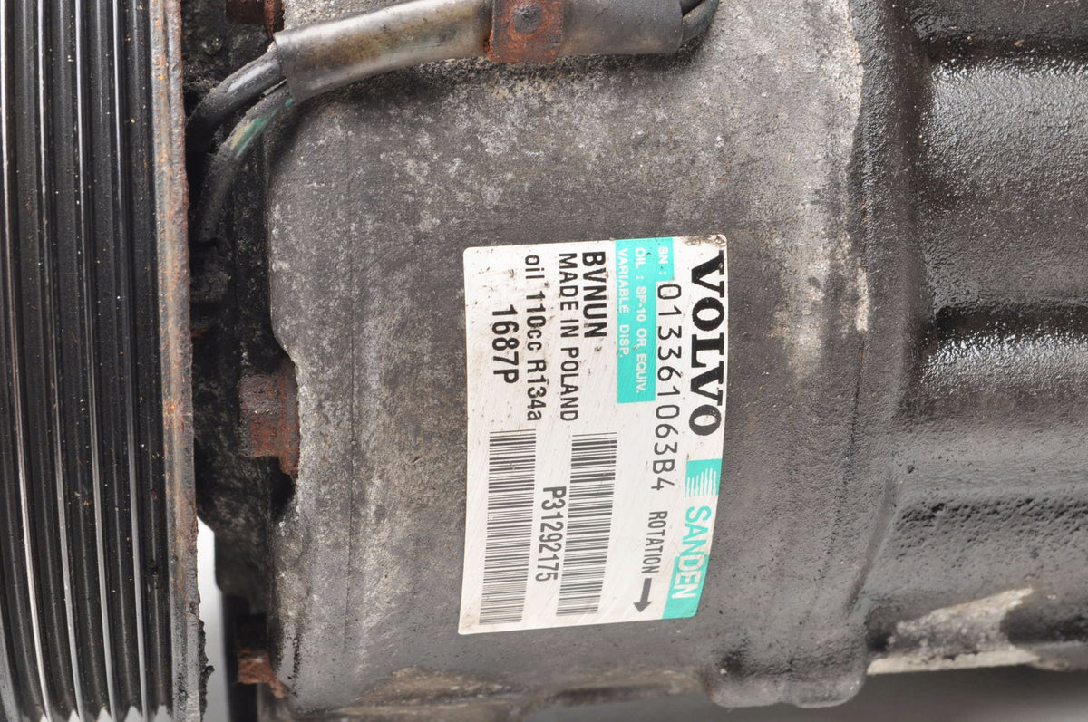 AIR CONDITIONING COMPRESSOR VOLVO V40 II S60 II V60 AND 2.0 D3 150KM 31292175