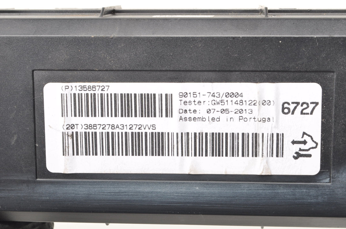 AIR CONDITIONING CONTROLLER OPEL ASTRA J ZAFIRA C 13588727