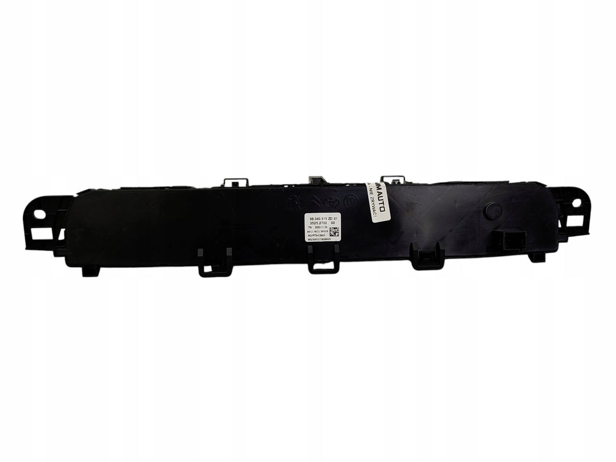 AIR CONDITIONING PANEL OPEL COMBO E BERLINGO PARTNER IV (2021-2023) 98340419ZD