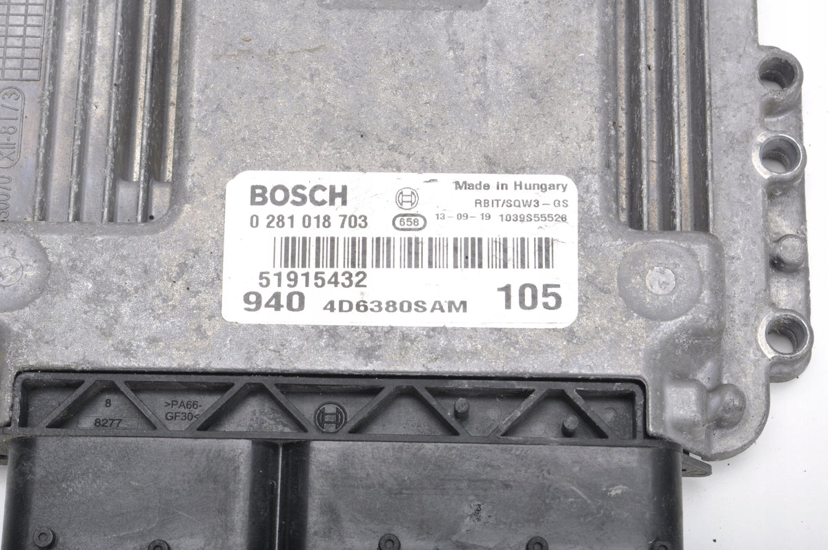 ALFA ROMEO GIULIETTA COMPUTER ENGINE DRIVER 51915432 0281018703