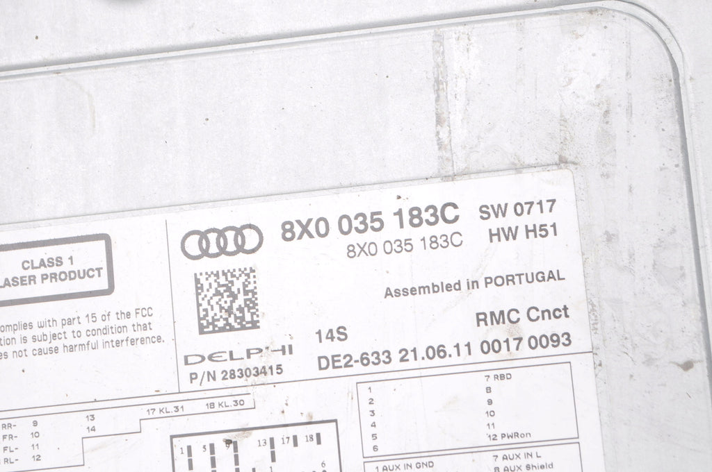 AUDI A1 RADIO NAVIGATION 8X0035183C