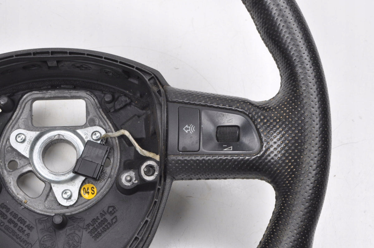 AUDI A3 8P LEATHER STEERING WHEEL 8P0419091CM MULTIFUNCTIONAL