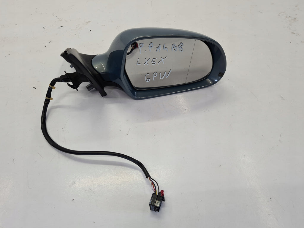 AUDI A4 B8 08R MIRROR RIGHT 6PIN LX5X ENGLISH