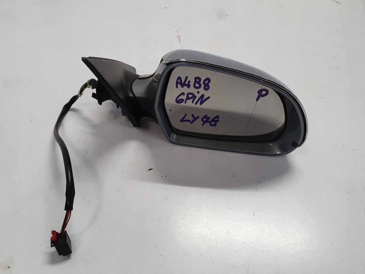 AUDI A4 B8 MIRROR RIGHT 6PIN LY7G ENGLISH