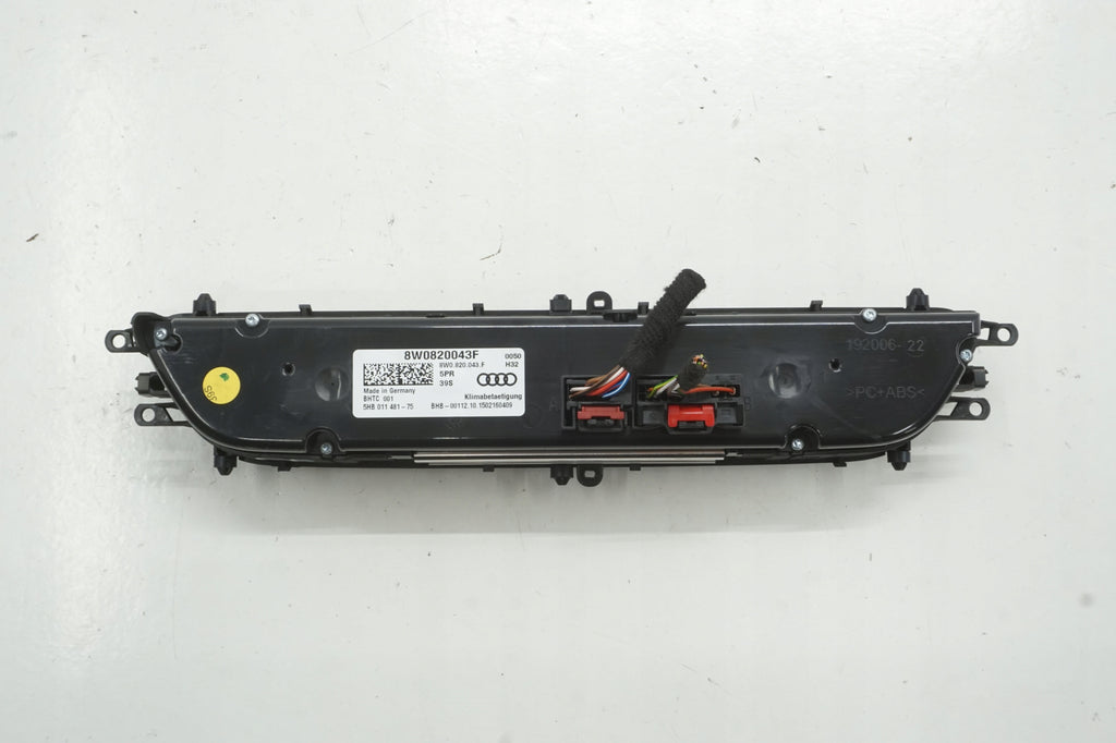 AUDI A4 B9 15R AIR CONDITIONING PANEL 8W0820043F