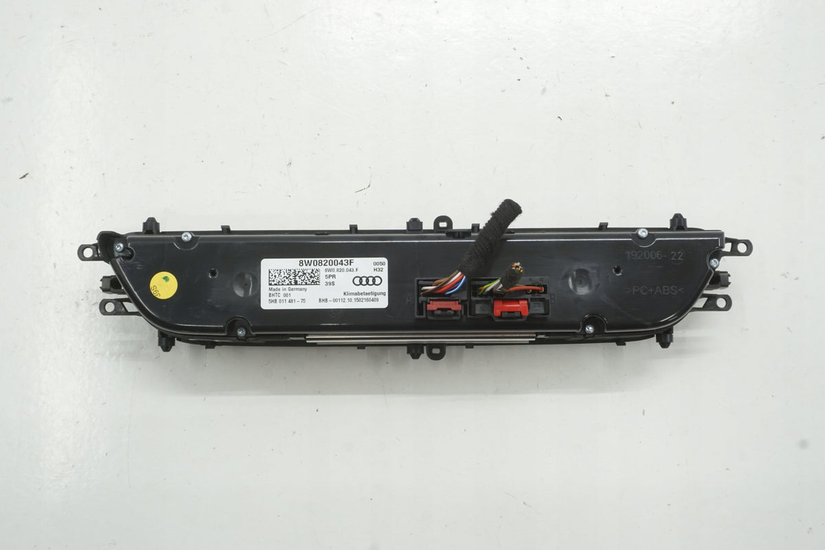 AUDI A4 B9 15R AIR CONDITIONING PANEL 8W0820043F