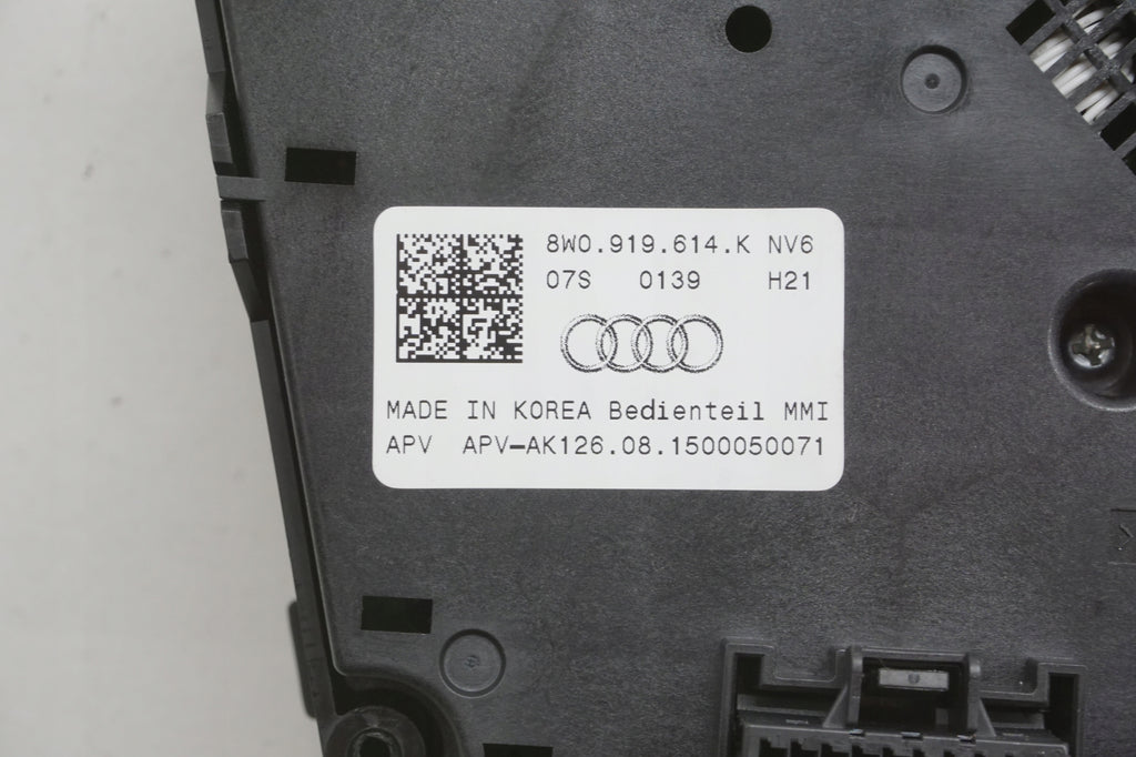 AUDI A4 B9 15R CONTROL PANEL MMI 8W0919614K