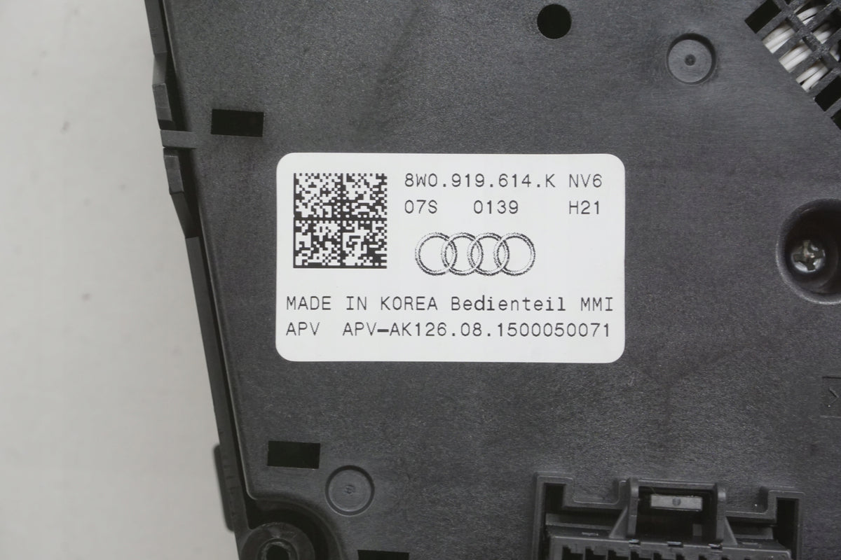 AUDI A4 B9 15R CONTROL PANEL MMI 8W0919614K