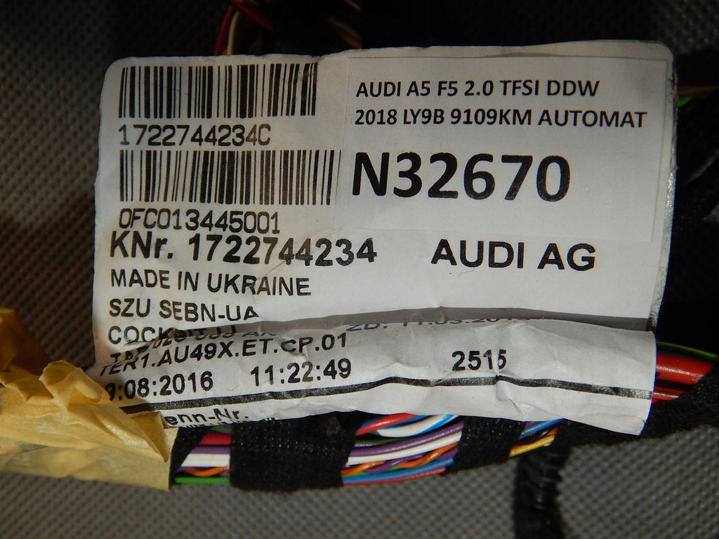 AUDI A5 F5 CONSOLE DASHBOARD BEAM
