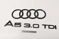 AUDI A5 I LOGO STAMP EMBLEM BACK LETTER INSCRIPTION NUMBERS Quattro