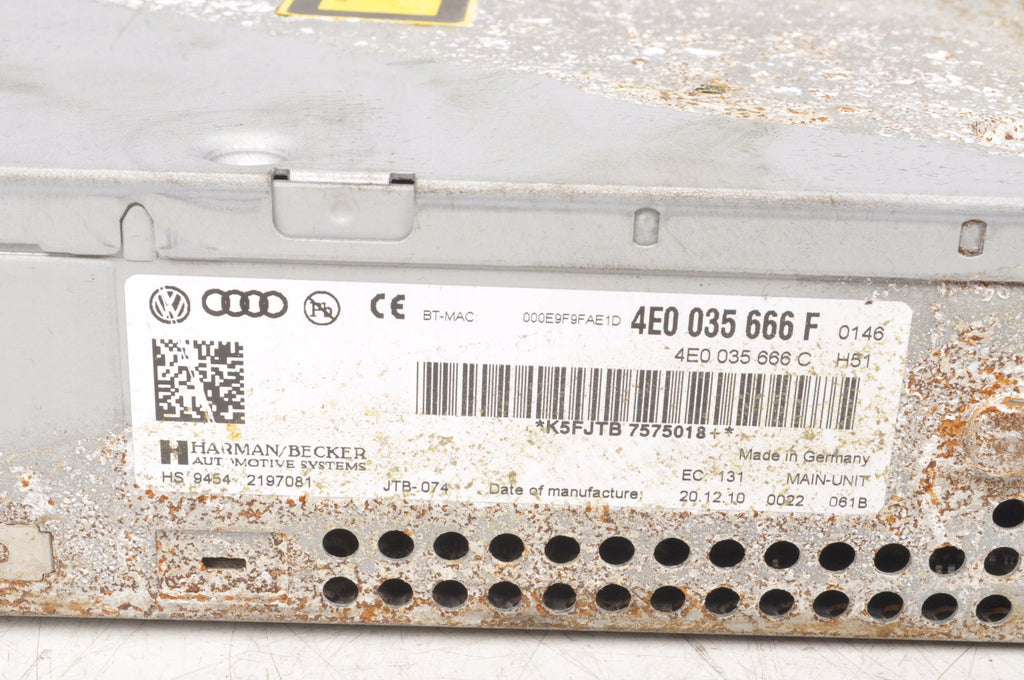 AUDI A6 C6 NAVIGATION PLATE READER 4E0035666F