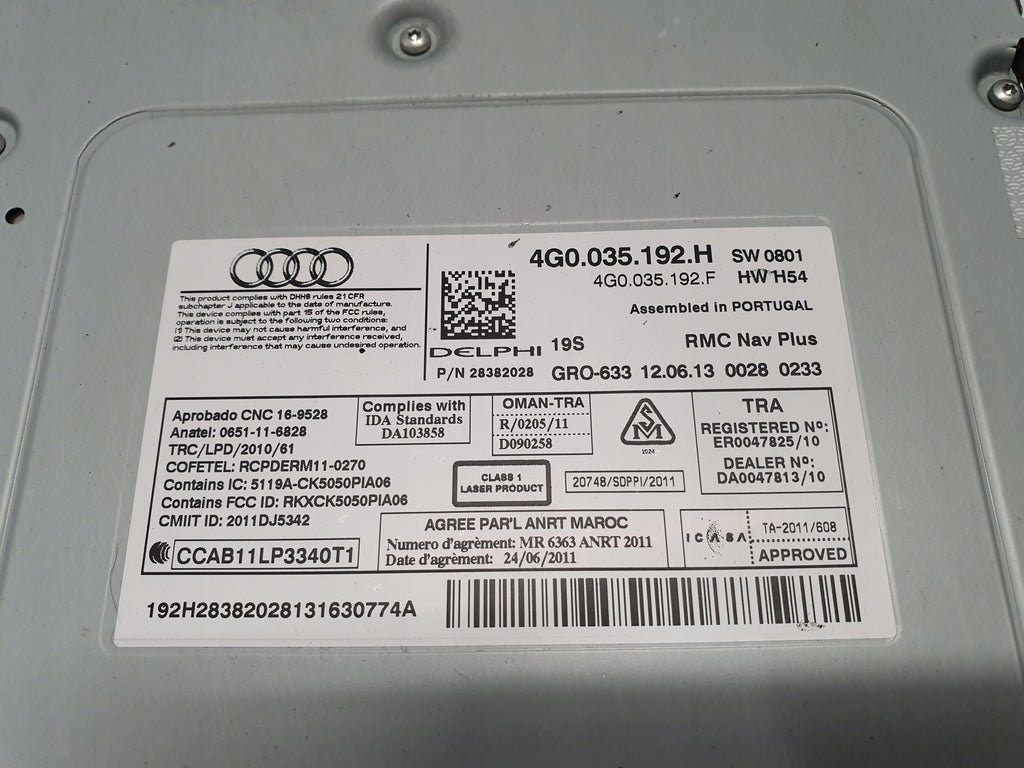 AUDI A6 C7 READER NAVIGATION GPS 4G0035192H