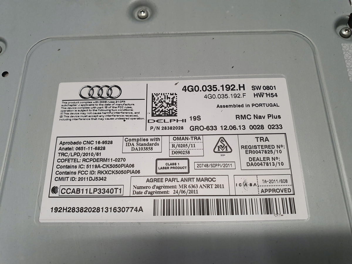 AUDI A6 C7 READER NAVIGATION GPS 4G0035192H