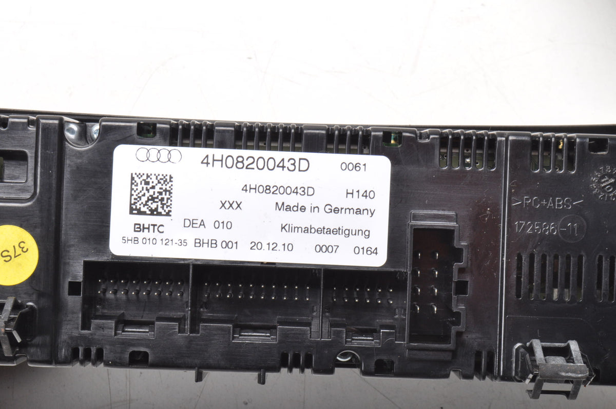 AUDI A8 D4 PANEL AIR CONDITIONING SWITCH 4H0820043D