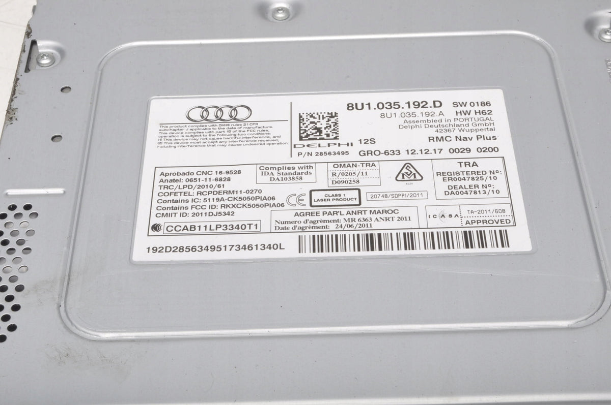 AUDI Q3 AND RADIO NAVIGATION 8U1035192D LIFT