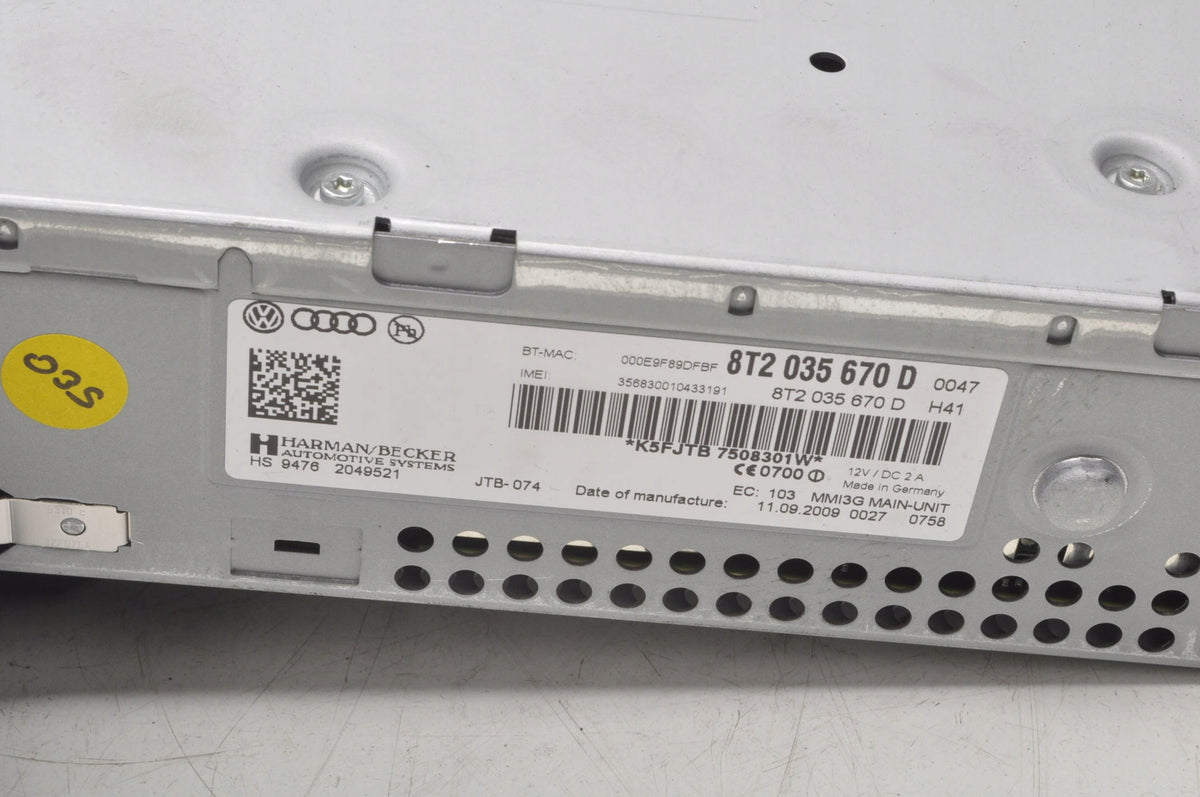 AUDI Q5 NAVIGATION BOARD READER 8T2035670D