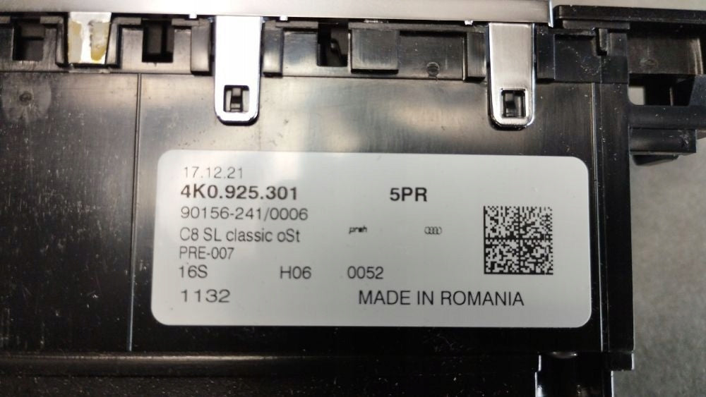 Audi A6 Allroad C8 SWITCH PANEL 4K0925301