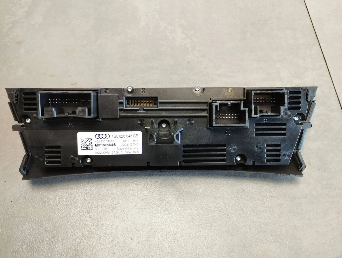 Audi A6 C7 4G 2016 AIR CONDITIONING PANEL 4G0820043CE