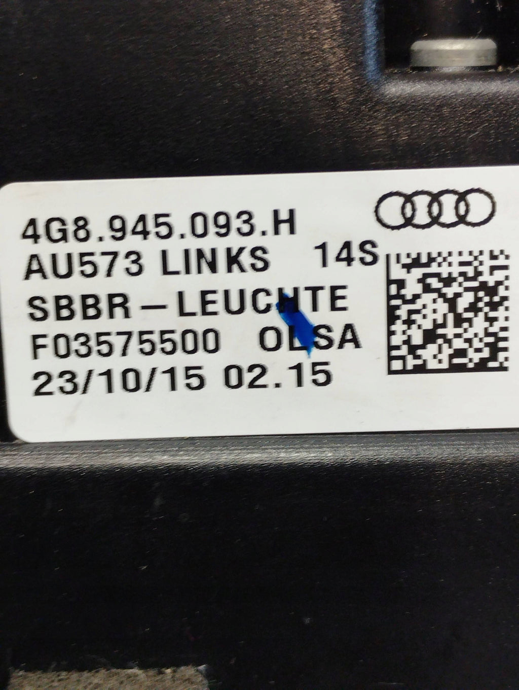 Audi A7 4G 2016 LAMP LEFT REAR 4G8945093H