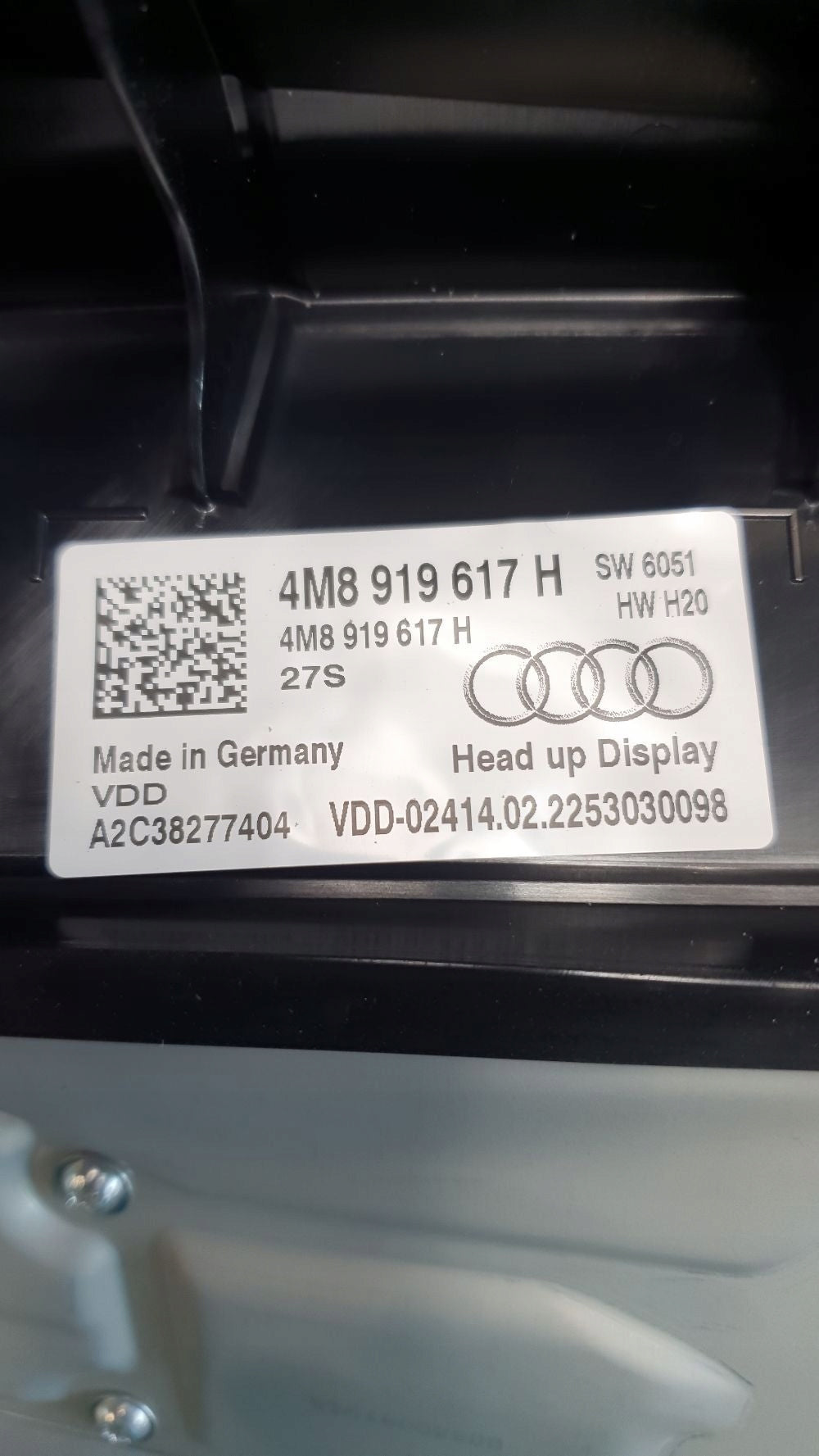 Audi Q8 HUD screen (display) Head-up-Display 4M8919617H