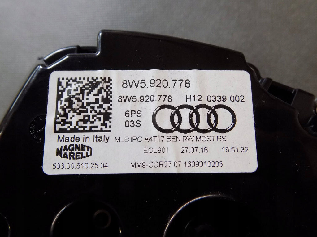 Audi RS5 8W Counter clocks 8W5920778