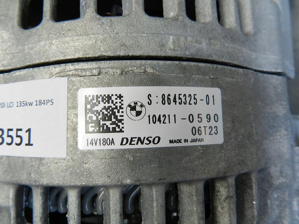 BMW 3 F30 F34 2.0i ALTERNATOR 8645325
