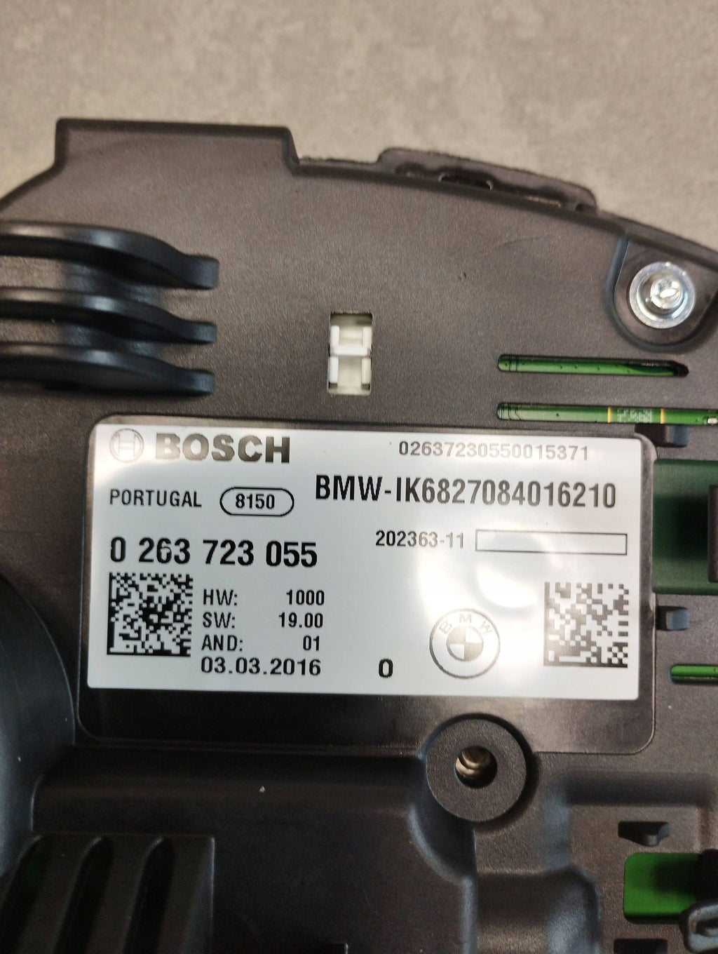 BMW 7 G11 750i 4.4 V8 COUNTER CLOCKS 0263723055
