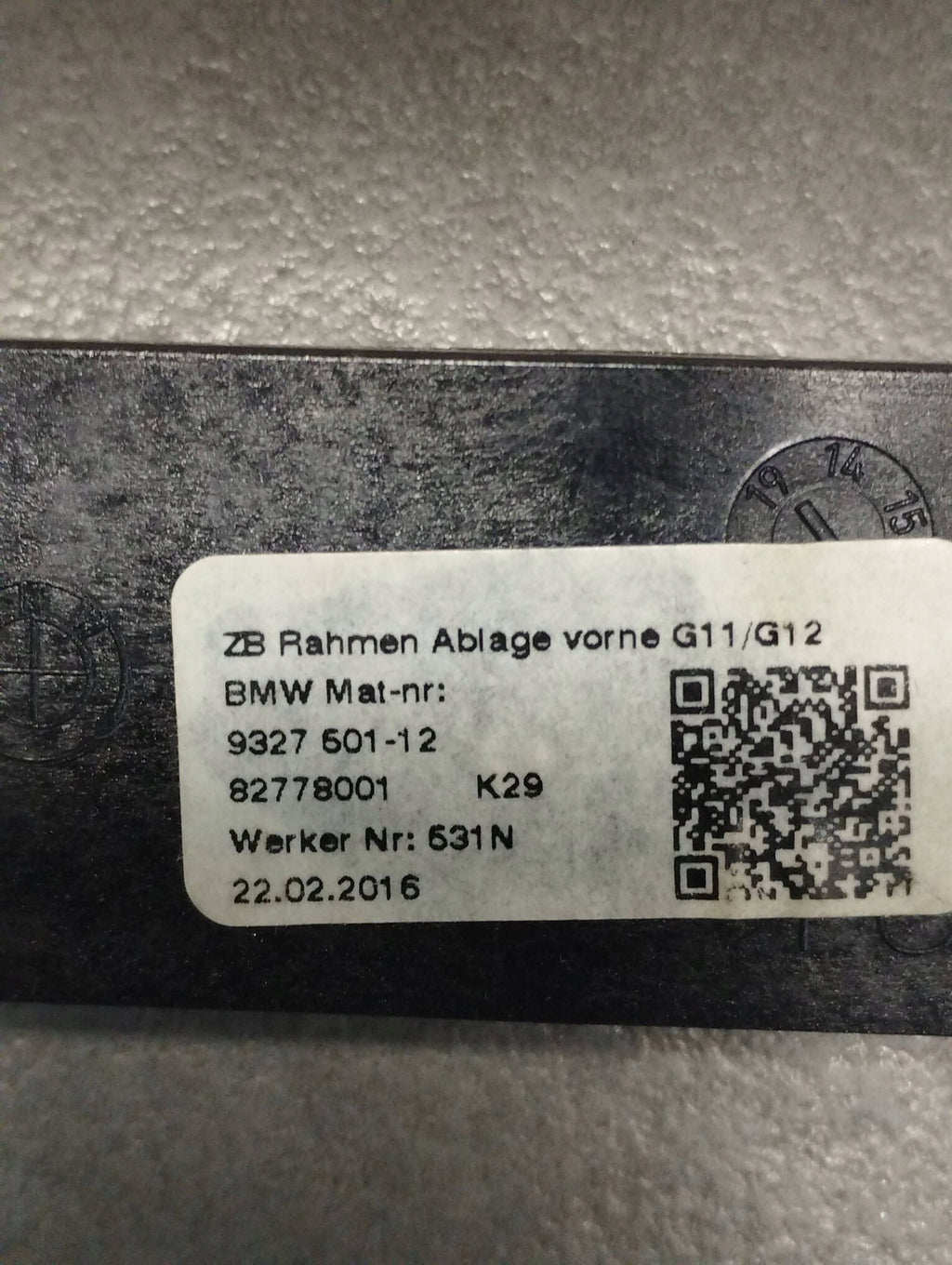 BMW 7 G11 TUNNEL FRAME 9327501