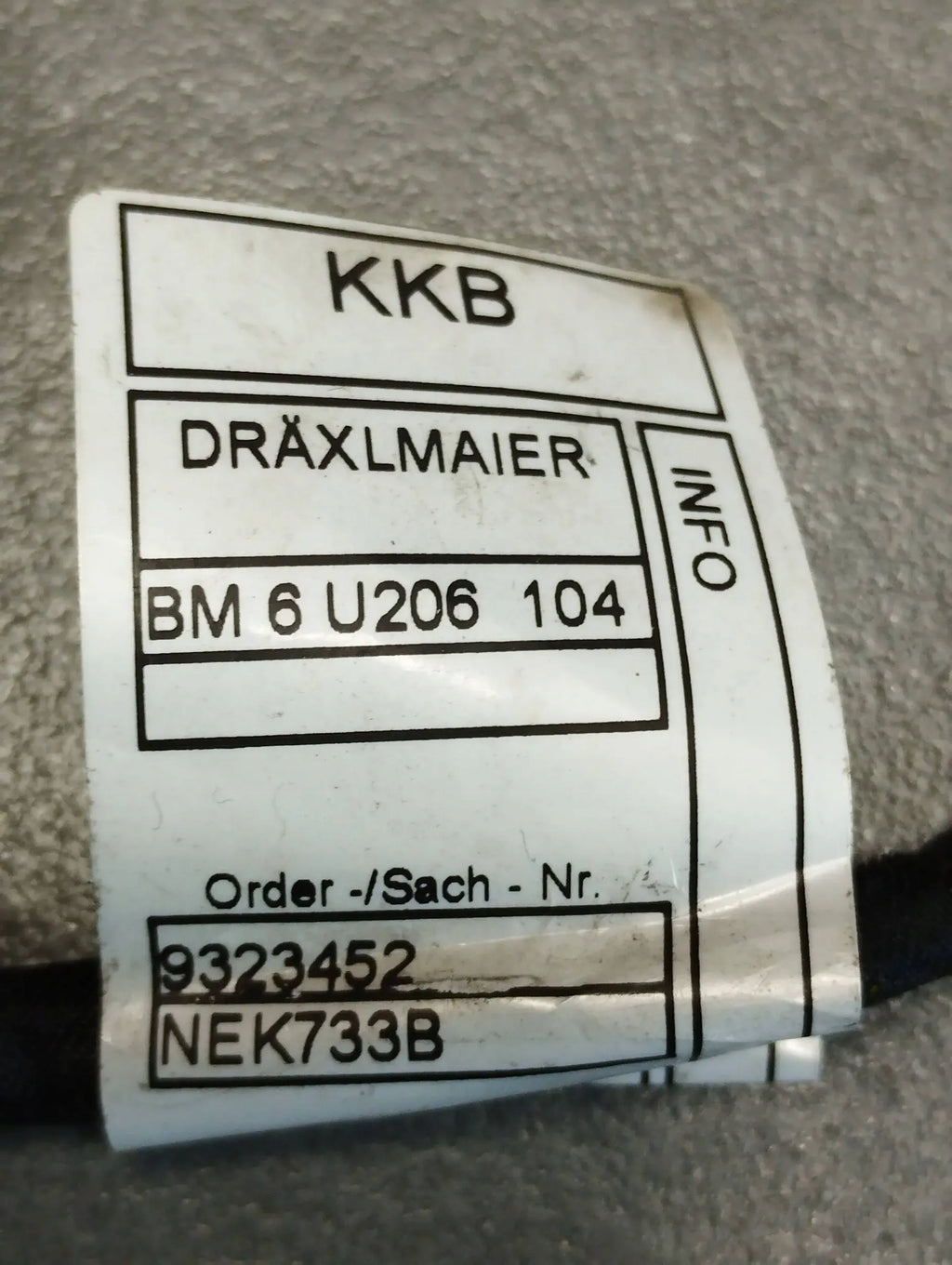 BMW X5 F15 DOOR HARNESS RIGHT FRONT 9323452