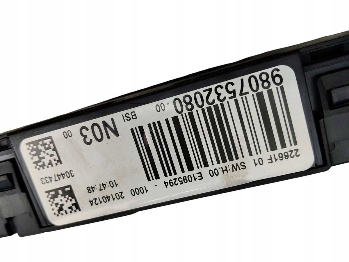 BSI MODULE FUSE BOX PEUGEOT 208 AND 2008 AND 9807532080 N03