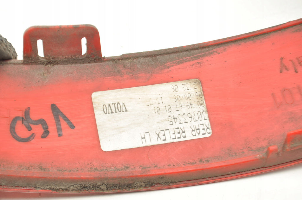 BUMPER REFLECTOR LEFT REAR VOLVO S40 II V50 30763345