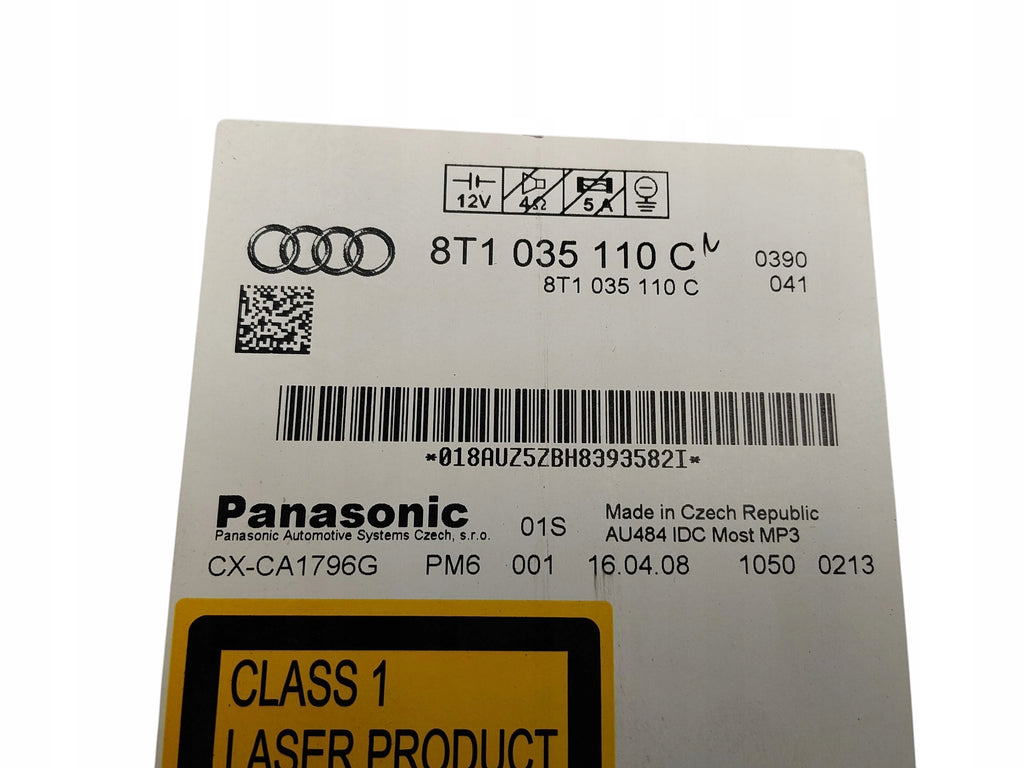 CD CHANGER AUDI A4 B8 (2007-2011) 8T1035110C