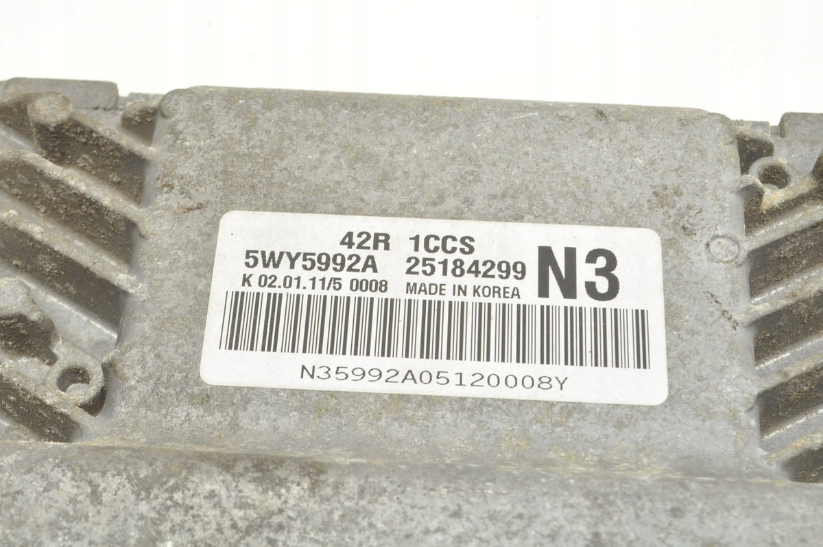 CHEVROLET AVEO T250 1.2 84KM COMPUTER ENGINE DRIVER 5WY5992A 25184299