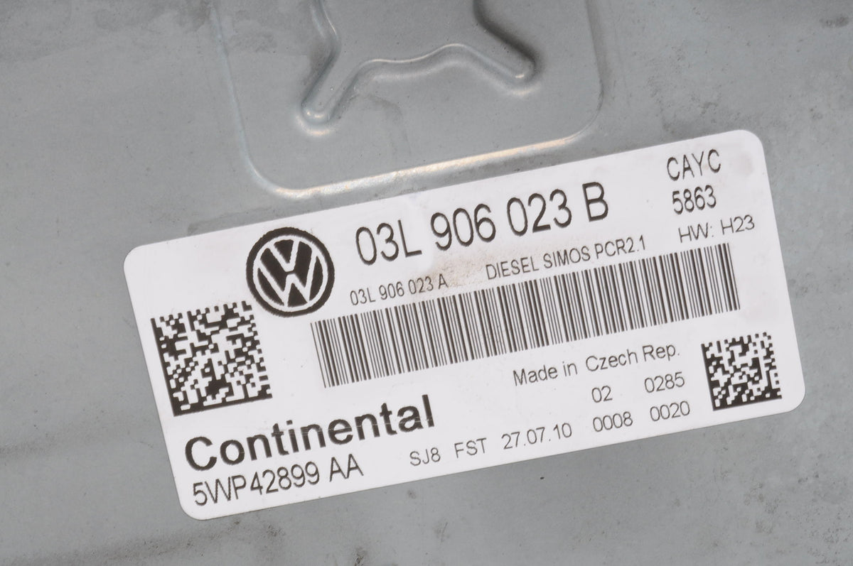 COMPUTER ENGINE CONTROLLER AUDI A3 8P VOLKSWAGEN GOLF VI 1.6 TDI 03L906023B