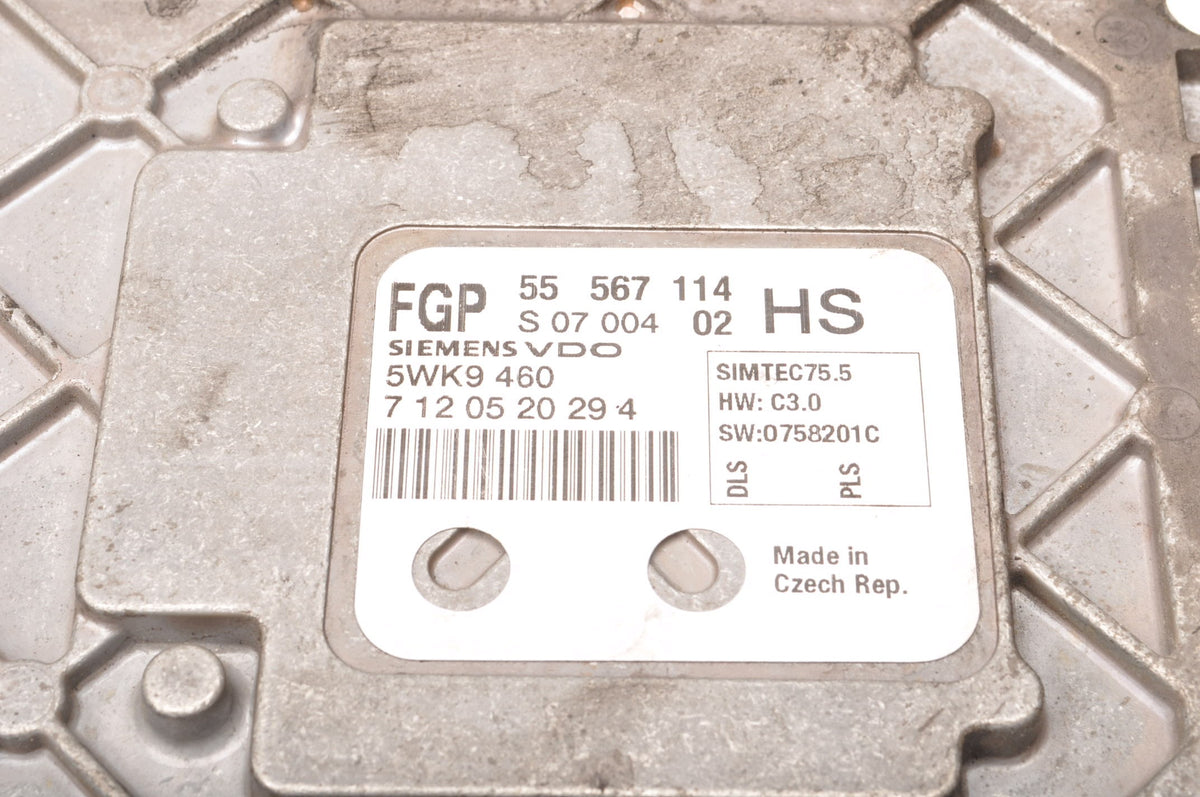 COMPUTER ENGINE CONTROLLER OPEL ASTRA H III 1.6 16V 116 KM 55567114