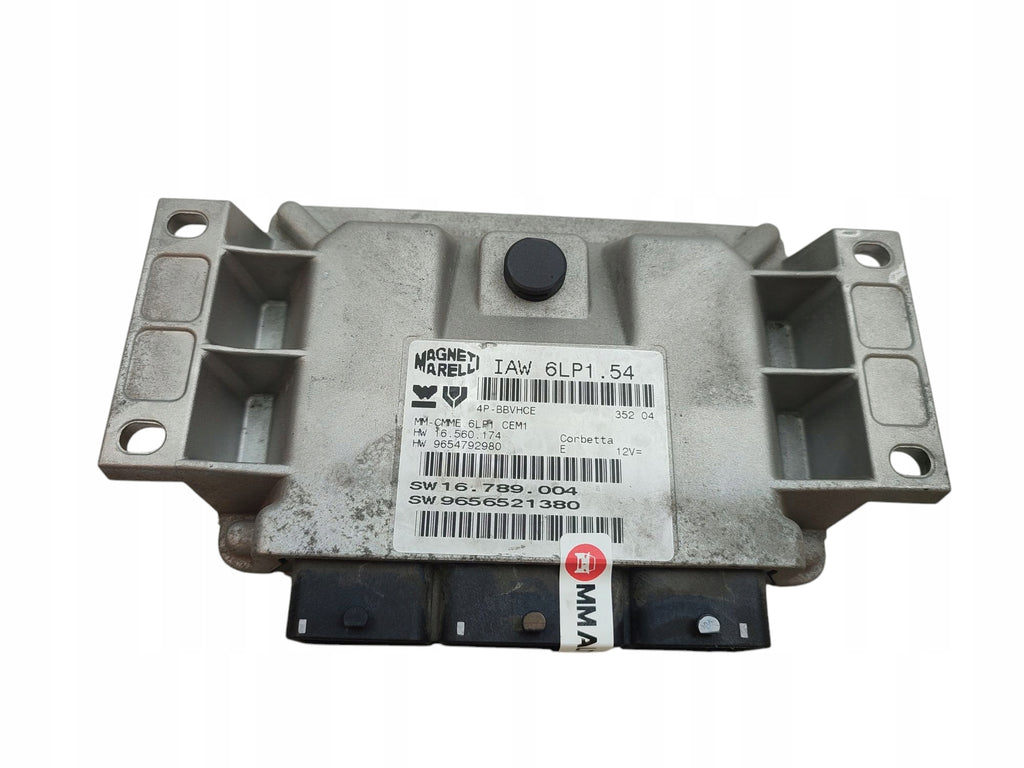 COMPUTER ENGINE CONTROLLER PEUGEOT 407 2.0 16V 136KM 9656521380 IAW 6LP1.54