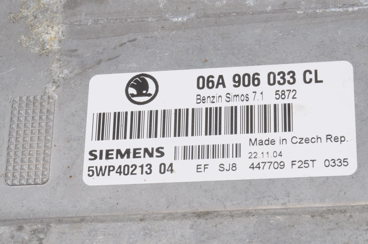 COMPUTER ENGINE CONTROLLER SKODA OCTAVIA II 1.6 8V 102KM 06A906033CL