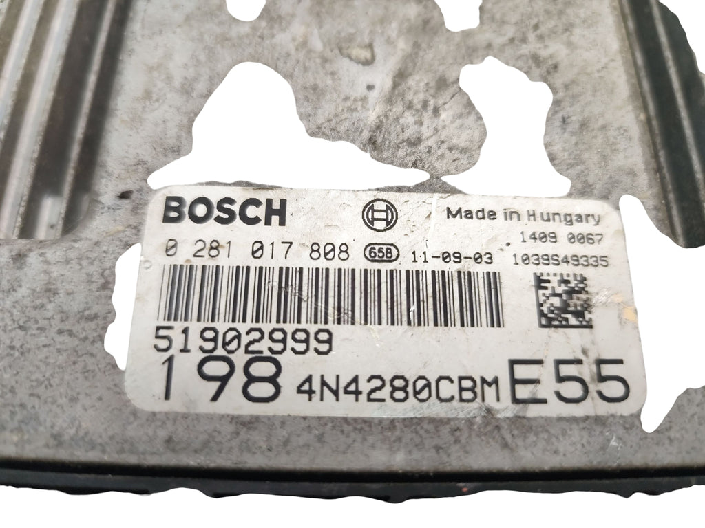 COMPUTER ENGINE DRIVER FIAT BRAVO II 1.6 JTD 105KM 51902999 0281017808