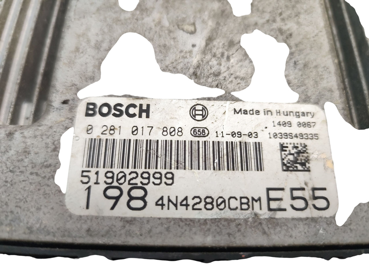 COMPUTER ENGINE DRIVER FIAT BRAVO II 1.6 JTD 105KM 51902999 0281017808