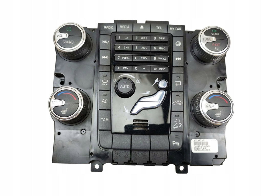 CONTROL PANEL FOR AIR CONDITIONING RADIO VOLVO XC60 AND LIFT (2013-2017) 31398587