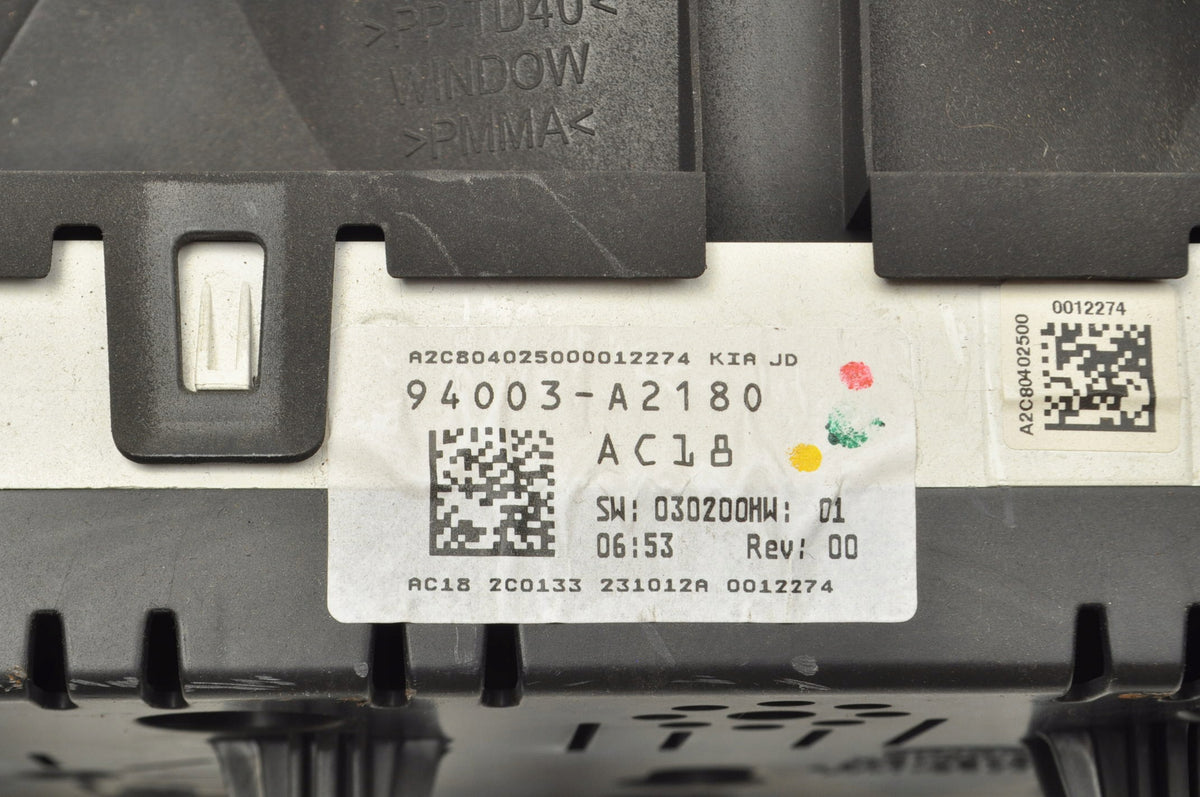 COUNTER CLOCKS KIA CEED II 1.6 GDI 94003-A2180 EUROPE