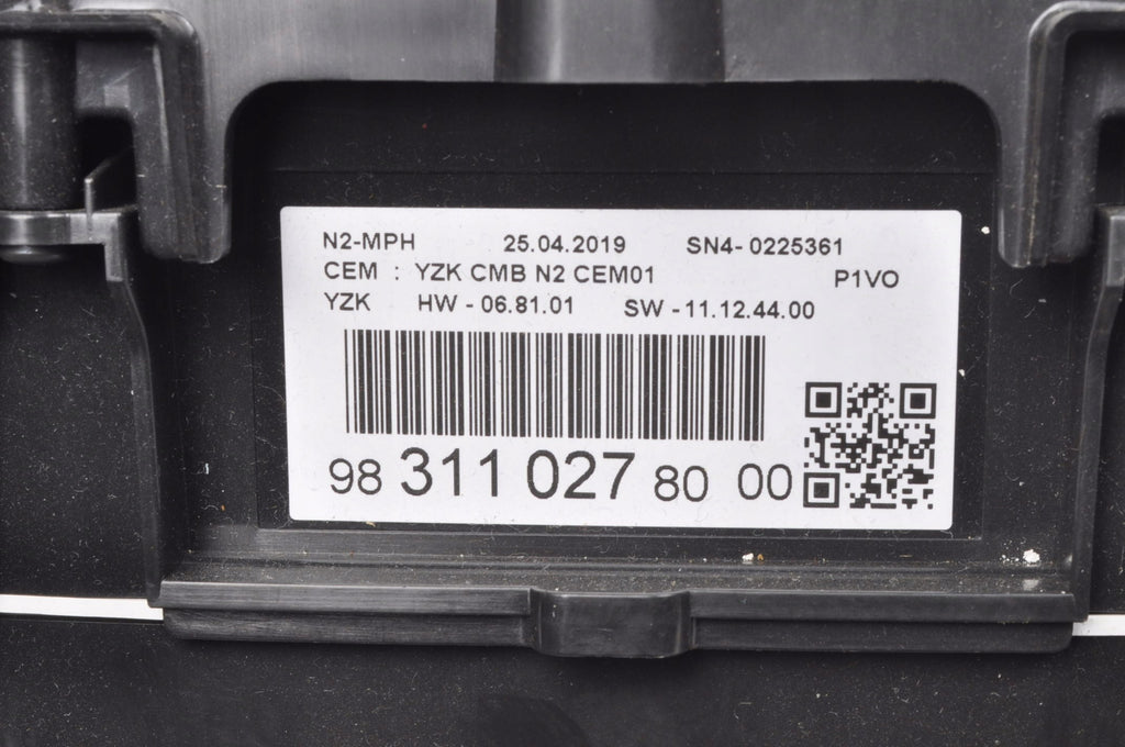 COUNTER CLOCKS OPEL COMBO E 1.6D 99KM 9831102780 UK