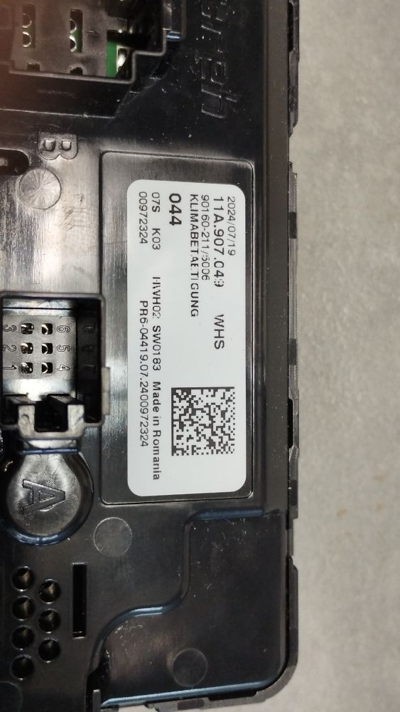 Cupra Formentor Air Conditioning Panel Rear 11A907049