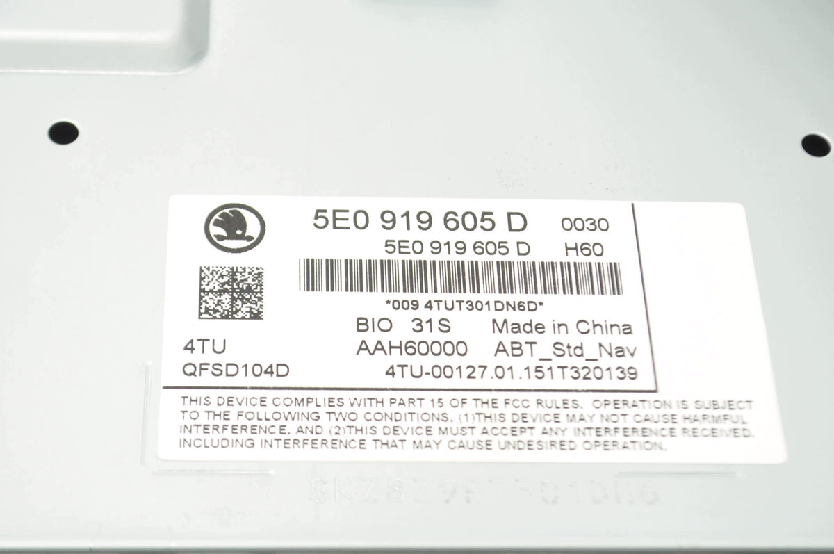 DISPLAY SCREEN SKODA OCTAVIA III 5E0919605D