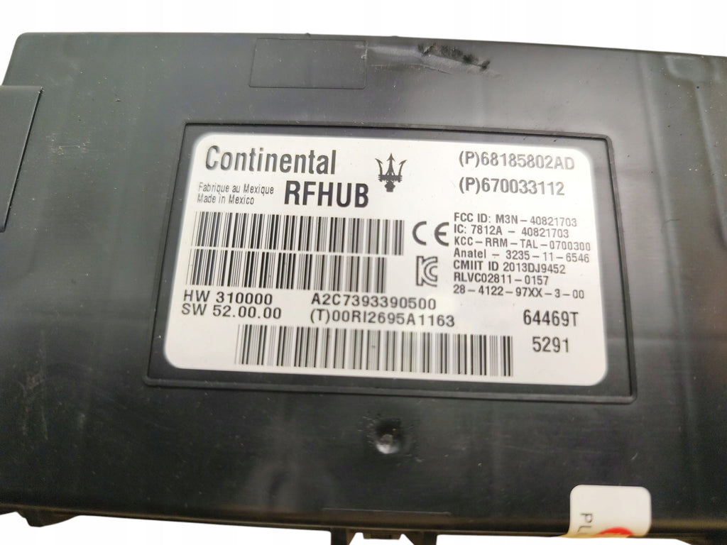 DRIVER KEYLESS MODULE MASERATI GHIBLI III 670033112