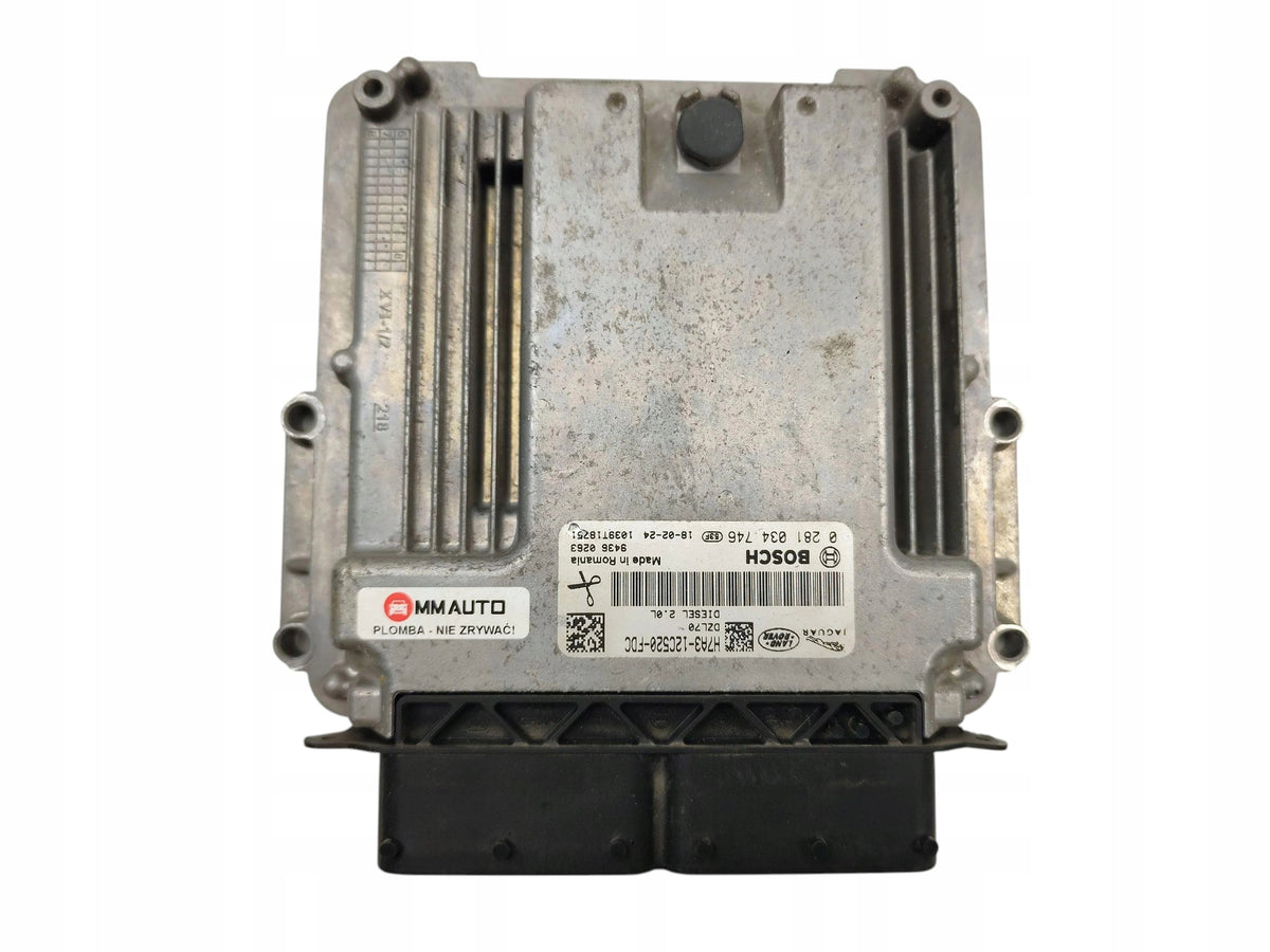 ENGINE COMPUTER JAGUAR XF II X260 2.0 D 163KM H7A3-12C520-FDC 0281034746