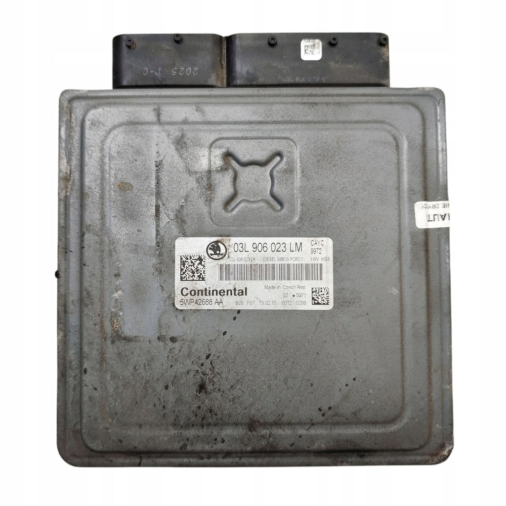 ENGINE COMPUTER SKODA RAPID 1.6 TDI CAYC 03L906023LM