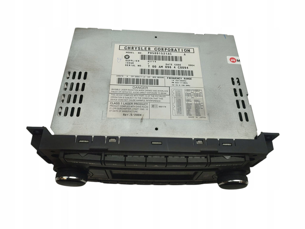 FACTORY RADIO DODGE CALIBER CHRYSLER 300C P05091521AC